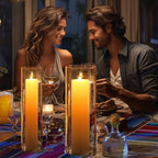 Hurricane Candle Holder,Open Ended Glass Candleholder Multiple Size Choices,Clear Cylinder Glass Candle Holder for Wedding Centerpieces, Home Decor(6 PCS,H:12" D:4") - size: 4''×12''H 6PCS