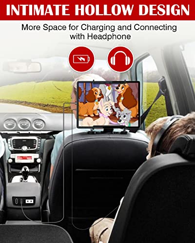 WONNIE 2 Pack Car Headrest Holder for 10-12.9" Large Size Tablets - size: 2 Pack- fits 10-12.9" tablet