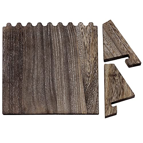 MOOCA Wooden Plank Necklace Jewelry Display Stand for 8 Necklaces, Jewelry Display Holder, Wood Plank Storage Stand Holder, Coffee Color - color: Coffee