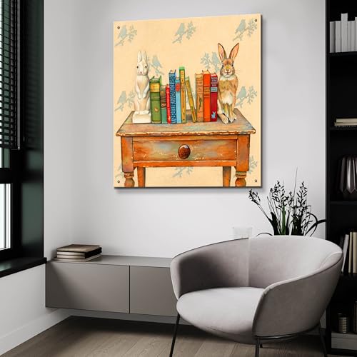 Epic Art 'Bookends' by Marvindale Acrylic Glass Wall Art, 36" x 36" - size: 36L" x 36W"