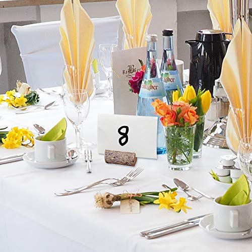 Rustic Real Wood Place Card Holders Table Numbers Holder Stand Memo Holder Card Photo Picture Note Clip Holders for Wedding Party Christmas Table Number Sign - size: 10pcs place card holders, style: 10 Pcs-02