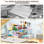 caktraie Makeup Organizer Storage With 16 Drawers, 4 Pcs Desktop Office Supplies, Desk Organizers, Clear Accessories, Dustproof Storage Drawer and for Make Up, Jewelry, Pen, Stationary - size: 16 Drawers