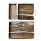 Acacia Wooden Valet Tray for Men,Natural Wood Grain EDC Tray Set Catch All for Keys Wallet Phone Glasses Watch Jewelry Pen,Tray Organizer for Entryway Nightstand Office Desk Drawer