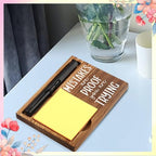 FOUGSTA Mental Health Office Gifts for Women, Psychologist Gift, School Counselor Desk Decor, Office Gifts for Therapy, Wooden Notepad Pen Holder With Appreciation Quotes,16.5 x 12 x 1.5 cm,XXN24 - style: Mistakes