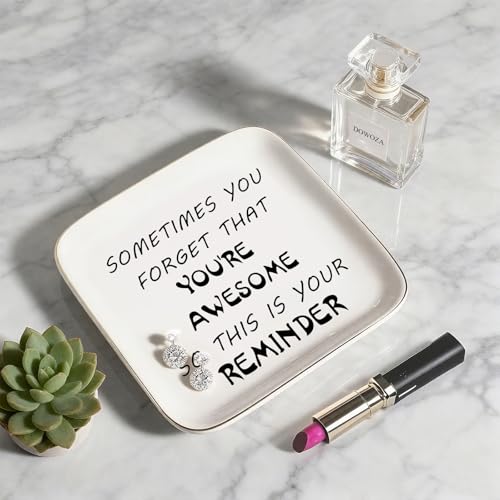 Inspirational Gifts for Women Ring Dish - You're Awesome - Unique Gifts Best Friends Gifts for Women Coworker Christmas Retirement Gifts - style: You're Awesome