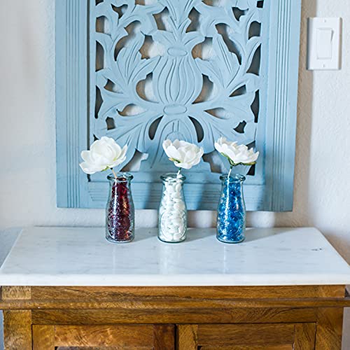Galashield Flat Glass Marbles for Vases Red Glass Gems Beads Pebbles Vase Filler (1 LB, Approx. 105 PCS) - color: Red, size: 1 LB