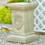 19.57" Tall Garden Pedestal Stand for Statues, Heavy Duty Magnesium Oxide Plant Stand, Weatherproof Outdoor Pedestal for Sculptures, Flower Pots, Decor – Sturdiness Plinth Base Statue Riser