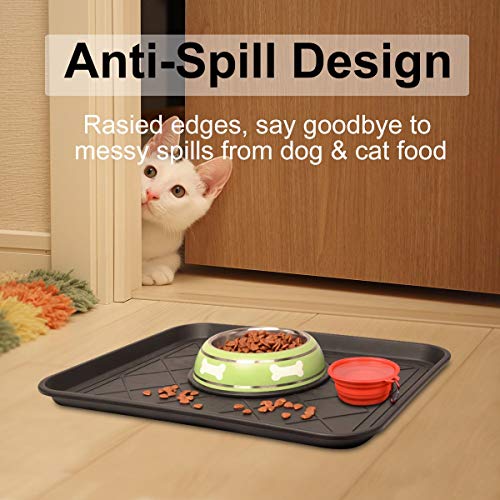 Multi-Purpose Boot Tray Mat,Boot Tray for Entryway, Pet Bowl Tray,Dog Bowl Mat,Waterproof Trays for Indoor and Outdoor Floor Protection,20“x 15"/2 Pack - size: 20x15*2 pack