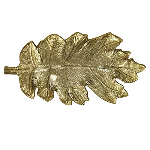 BBH Home's Handmade Gold Novelty Shaped Aluminium Tray 8.26 x 4.13 x 0.9 AMBBVK053AB2020 - color: Gold