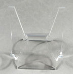 HQRP-Crystal 3" Acrylic Display Stand Pedestal for Crystal Heart / Slice / Slab and other Stones - size: 3"