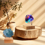 4 Pcs Rock Display Stand Crystal Display with Wooden Base Adjustable Metal Arms Display Easels for Gemstones Fossils Minerals Agate Slabs Plates Crystals Small Collectibles Display Stands,1.97 x 1.97 x 3.94 Inch
