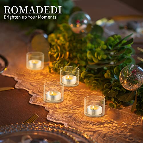 Votive Tea Light Candle Holders - Mini Clear Glass Tealight Holder as Candlelit Dinner Party Events Birthday Wedding Reception Centerpiece Decor Accessories, 10pcs+Extra 2 - size: 1.8x1.5inch