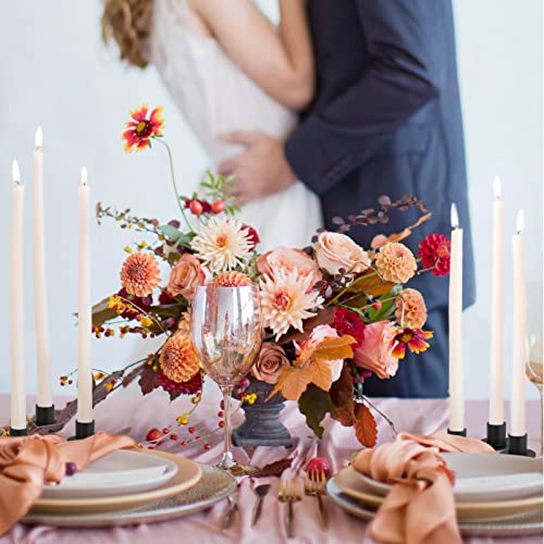 12 Pcs Black Candle Holders Sets Vintage Candlestick Holder Table Centerpieces Farmhouse Decor for Home Dinning Wedding Party Anniversary Housewarming Gifts - color: 211165-12