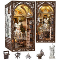 CCCDF DIY Book Nook Library Kit, Miniature Dollhouse Booknook Kit, 3D Wooden Puzzle Bookend Bookshelf with LED Light for Teens and Adults (Bernini's Sculpture Workshop) - style: Bernini's Sculpture Workshop