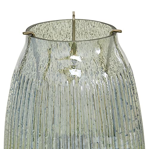 Deco 79 Glass Round Candle Holder, 6" x 6" x 7", Multi Colored - size: 6" x 6" x 7"