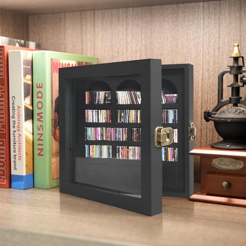 Anxiety Bookshelf – Mini Books Display for Stress Relief and Fun Decor, Perfect Decorative Miniature Library for Book Lovers, Ideal for Home Decor, Office Décor, and Thoughtful Gift - Black - color: Black