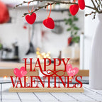 COCHIE Metal Happy Valentine's Day Sign, Valentines Day Decorations for Home, Party, Shelf, Mantel, Indoor, Valentine Heart Decor, Valentines Day Table Top Decoration (Valentine) - style: Valentine