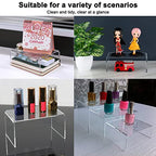 Cerpourt 2 Sets Acrylic Display Risers(3",4",5") Clear Product Stand,Cupcakes Holder Dessert Transparent Showcase Stands, Candy Bar Risers, Lifts for Figures