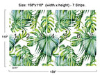 Cliouar-Wall Mural Wallpaper for Bedroom Living Room 3D Mural Monstera Tropical Plant Green Plant Banana Leaf Palm Leaf 158" x 110"(Not Self-Adhesive) - color: Murals-13, size: 158" x 110"