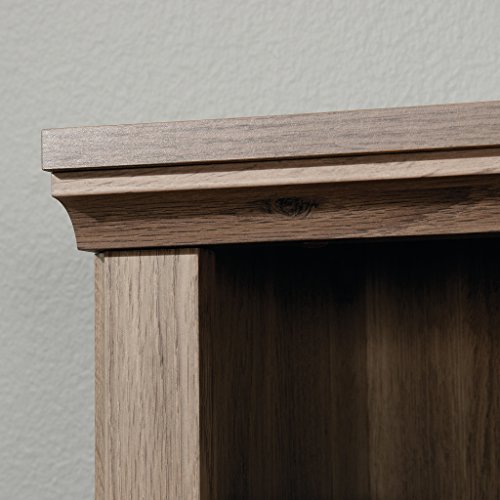 Sauder 5 Tier Book Shelf Wooden Bookcase Multipurpose Bookshelf for Home Office, Living Room, in Salt Oak finish - color: Salt Oak