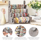 TOPNEW 4 Tier Wooden Bracelet Holder,Scrunchie Bangle Watch Necklace Display Storage Jewelry Holder Stand Display Organizer,Antique White - color: 4 Tier Antique White