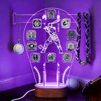 Loscarol Championship Ring Display Case, 10 Slots Baseball Ring Holder Case with LED Light, Acrylic Championship Ring Display Stand for Collection Sports Champion Rings