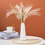 Didaey 10 Pack Composite Plastic Flower Vases Bulk White Small Boho Floral Vases for Dried Flower Bouquet Pampas Grass Centerpieces Fall Wedding Party Living Room Decor(Retro) - style: Retro