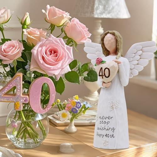 40th Birthday Gifts Women, 40th Birthday Decorations for Women, Sculpted Hand-Painted Figurine - style: 40th Birthday Gifts