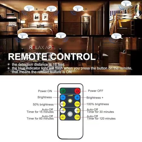 HAMVIDNE LED Spotlight, Battery Operated Picture Lights, Uplighting Indoor, Puck Lights with 2 Remote, Dimmable Spot Up Light for Wall Display Dartboard Painting Artwork Accent - color: White Silver, size: 2 Pack