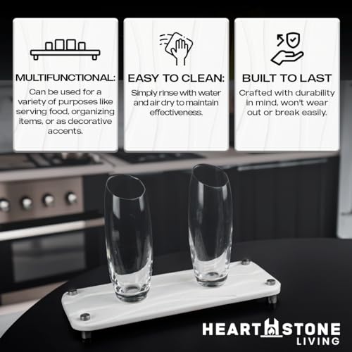 2-Piece Water Absorbing Stone Tray Set – Fast-Dry Diatomite Soap Trays for Bathroom & Kitchen Sink, Silver Finish - color: Silver