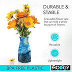 MODGY Collapsible and Expandable Plastic Flower Vase, Unbreakable, Foldable, Decorative Modern Centerpieces, Table Decorations, Van Gogh Starry Night, 1 Pack - style: 1 Pack