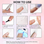 Makartt Gel Nail Glue: Solid Nail Glue for Press On Nails, 15ML 3D Gel UV Lamp Needed, Multifunctional Nails Tools Strong Adhesive Rhinestone Glues Gels for Charms & Gems, Ideal for DIY Home Salon Use - color: Clear Gel Nail Glue