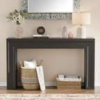 Rresyet 55 Inch Long Console Table, Sofa Table Behind Sofa, Entryway Table, Farmhouse Entryway Table for Entry, Hallway, Living Room (Black) - color: Black