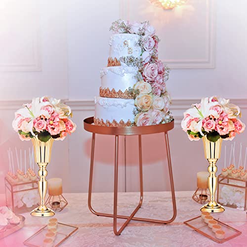 Weysat 10 Pcs Tall Vases for Centerpieces, 15 Inch Trumpet Vases Bulk Metal Gold Flower Arrangements for Party Dinner Event Wedding Floral Tabletop Birthday Decorations Reception Anniversary
