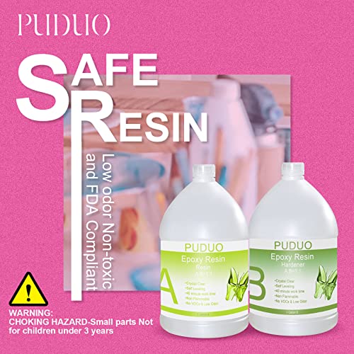 Epoxy Resin Crystal Clear Art 2 Gallon Kit for Coating, Casting, Resin Art, Jewelry, Tabletop, Bar Top, Live Edge Tables, Fast Curing 2 Part Epoxy Casting Resin Kit - size: 2 GALLON