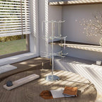3 Tier Jewelry Towers with 8 Hooks Adjustable Height Rotating Keychain Earring Necklace Stand Display Rack for Retail - size: Length-Incremental Style - 24 hooks