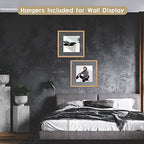 MUYE 12x12 Floating Frame Set of 2,Double Glass Rustic Square Photo Frame,Display Any Size Photo up to 12x12,Wall Mount or Tabletop Standing Natural - color: Natural, size: 12x12