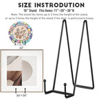IBosins 5 Pack 10 Inch Plate Holder Display Stands, Large Metal Black Frame Stand for Picture, Book, Photo Easel, Creation, Collectibles - color: Black, size: 10 Inch
