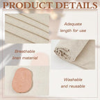 FINGERINSPIRE 2 PCS Pottery Linen Cloth 63x39 inch (Ivory White) - Linen Fabric Tablecloth Clay Sculpture Tool for Ceramic Art DIY Crafts