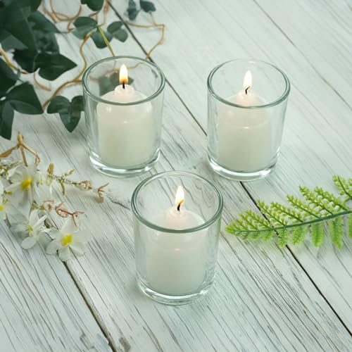 WGV Tea Light Votive Candle Holder 2.2x2.75, Clear Tiny Utility Cylinder Glass Vase, Small Planter Terrarium for Home Accent Decor, 1 Pc - color: Clear-cylinder-2.75"