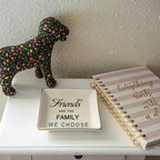 HOME SMILE Birthday Christmas Funny Gifts for Best Friend-Ceramic Ring Dish Jewelry Tray－Friends are Family We Choose - style: Friends Are The Family We Choose