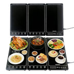 Electric Warming Tray, 3-in-1 Food Warmers for Parties Buffet with 10 Temp Settings and Timer, 25"x15" Glass Surface Warming Mat for Food, Warming Tray for Parties Buffet,Gatherings - size: Extendable-25x15Inch