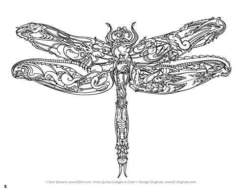 Quirky Collages to Color: Color 100s of Hidden Objects (Design Originals) 32 Thoughtful and Intriguing Designs, Each Highly Detailed with Hidden Puzzle Elements for a One-of-a-Kind Adult Coloring Book