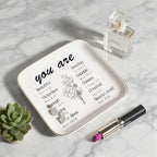 Catholic Christian Ring Tray Gifts , Ceramic Jewelry Dish with Bible Verses – Inspirational Keepsake Gift for Women & Girls, Perfect for Baptism, First Communion or Confirmation - style: Christian Gifts