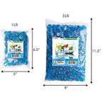 Galashield Flat Glass Marbles for Vases Blue Glass Gems Beads Pebbles Vase Filler (5 LBS, Approx. 540 PCS) - color: Blue, size: 5 LBS