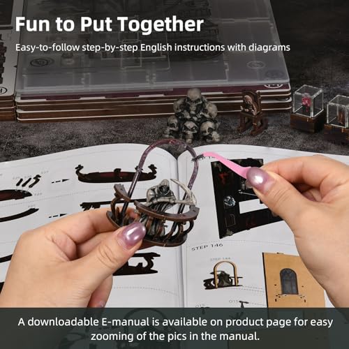 CCCDF Book Nook Kit, DIY Miniature Dollhouse, Library Booknook Kit Bookend Bookshelf with LED Light for Adults Teens (Haunting Relics) - style: Haunting Relics