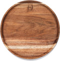 Round Wood Tray, Acacia Wooden Serving Tray, Serving Platter, Appetizer Charcuterie Board, Tray Organizer for Kitchen, Round Wood Tray for Table Centerpiece 13.8 x 13.8 x 0.8 inch - size: 13.8"