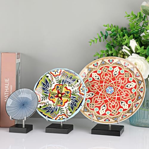 Hipiwe Display Stand Easel with Adjustable Stainless Steel Arm Easel with Wooden Base Easel Holder for Fossil Coral Geodes Rock Mineral Agate Plate Seashell Collectibles, 2.5"x2.5"x4.4" - size: Medium
