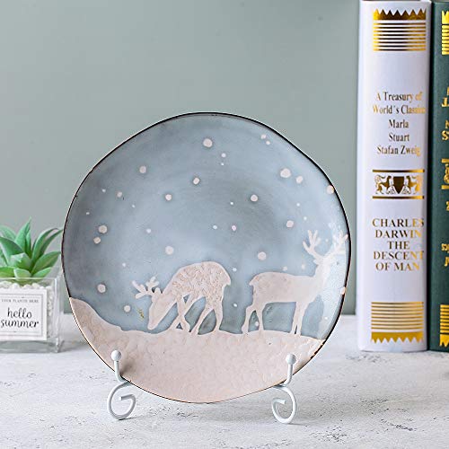 Artliving Metal Plate Stands for Display - 6-Inch Adjustable Easel Holders for Decorative Plates, Picture Frames and Books - White (2-Pack) - size: 6 inch(2 pack)