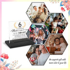 6 Years Work Anniversary Desk Decor Gifts for Employee, 6th Grade Promotion Gifts for Coworker,Modern Transparent Acrylic Desk Plaque with Inspirational Quotes, 10 x 10 x 1.5 cm,XXY106 - style: 6 Years Work Anniversary